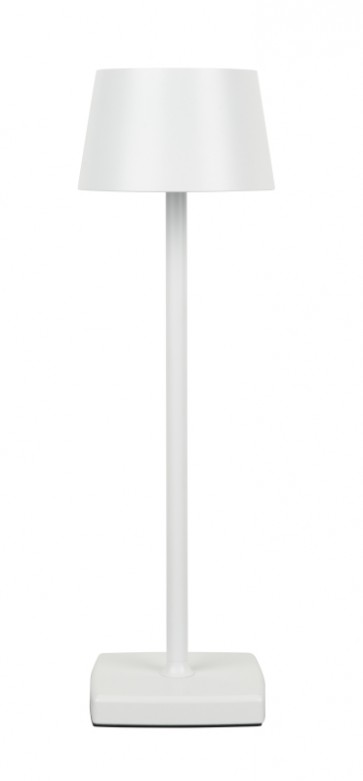 Showtec genopladelig bordlampe hvid IP54
