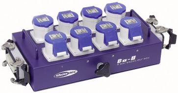 BO-8-S2 Break-out box - 8 CEE stik/2x16pol Harting