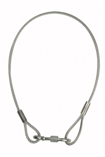 75 cm sikkerhedswire - 6 mm - m. safety ring