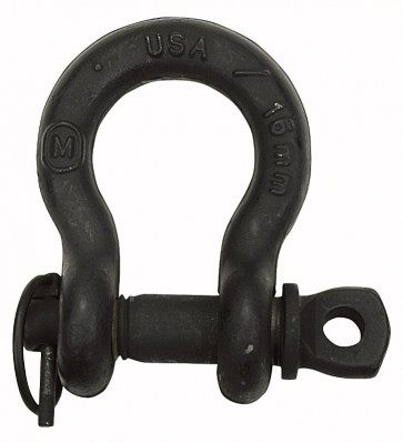 Kæde sjækkel 4,5ton med sikkerheds split - sort
