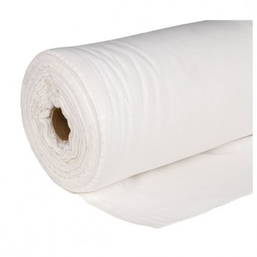 Deko Flannel stof rulle 1,3x60m 160g/m2 hvid