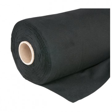 Deko Flannel stof rulle 1,3x60m 160g/m2 sort
