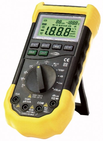 5 i en Multimeter: dB, AC/DC, termo- og luxmeter