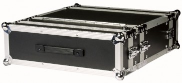 Flightcase 19" 3U - til double CD' er - sort