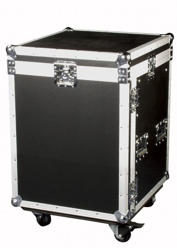 19" Flightcase 10U med hjul og topmontering