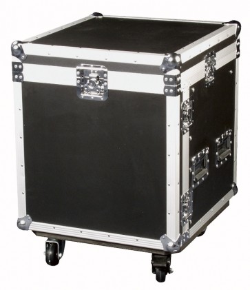 19" Flightcase 8U med hjul og topmontering