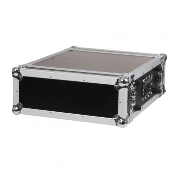 19" Flightcase-rack, 4U høj, 2 låg