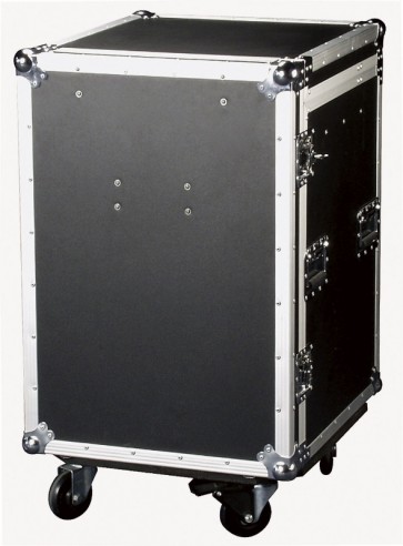 12U flightcase med 4 skuffer, hjul og sidebord