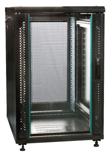 19" Server-rack i 22U med glas i frontdør