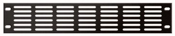 19" Ventilationspanel 2U sort