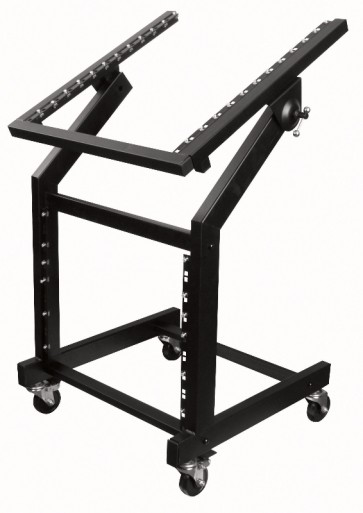 19" rackstand i metal med justerbar top