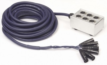 6-vejs XLR Stagesnake - 10 mtr.