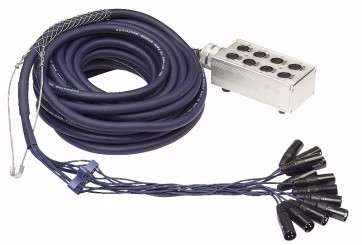 8-vejs XLR Stagesnake - 10 mtr.