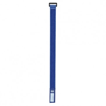 Kabelstrop m. velkro 36cm/2,5cm blå - 10 stk.