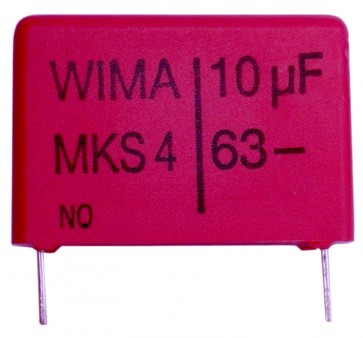 10µF plast kondensator, Wima