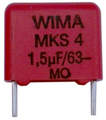 1,5µF plast kondensator, Wima