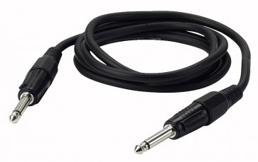 Jack -> jack mono kabel sort 10 mtr.