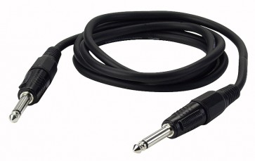 Jack -> jack mono kabel sort 15 mtr.