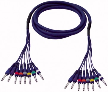 Multikabel - 8 stk. jack/jack mono - 3 mtr.