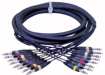 Multikabel - 8 stk. jack/jack stereo - 3 mtr.