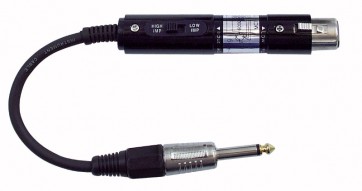 Adaptor med impedans match jack han->XLR hun