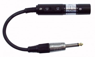 Adaptor med impedans match jack han->XLR han
