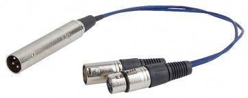 Adaptor med XLR han->XLR hun/han