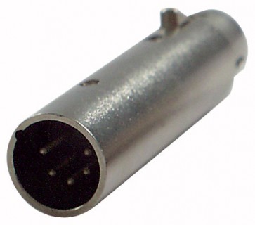 DMX adaptor 5 pol XLR han -> 3 polet XLR hun