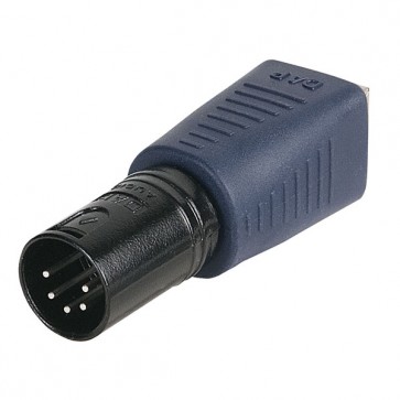 Omformer - XLR han 5 pol -> RJ45 hun