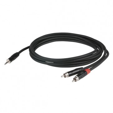 Minijack stereo til 2 phono FLX kabel 1,5 mtr.