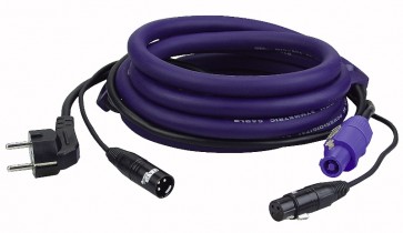 Lys strøm/signal kabel med stik-powercon/XLR 20mtr