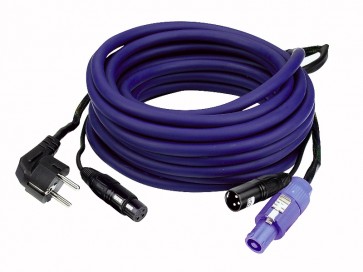Lyd strøm/signal kabel med stik-powercon/XLR 10mtr