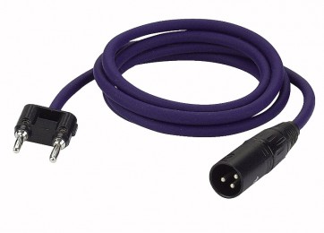 Højttaler adaptor banan -> XLR han 1,5 mtr.