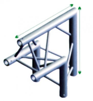 FT30 bro trekant 30x30 cm - 90 grader hjørne "op"