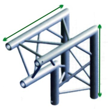 FT30 bro trekant 30x30 cm - 90 grader hjørne "ned"