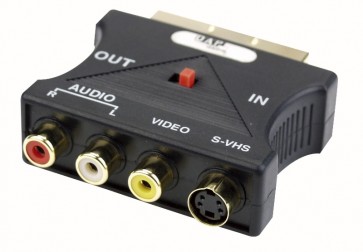 Scart adaptor med in/out switch