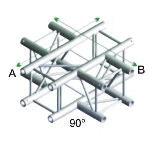 GQ30 bro firkant 30x30 cm - 4 vejs kryds