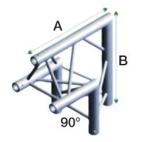 GT30 bro trekant 30x30 cm - 90 grader hjørne "op"