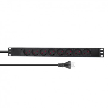 19" strømskinne 8 DK udtag