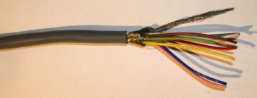 8-leder multikabel med skærm - 1 mtr.