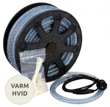 LED lysslange 13mm hvid 3000K, rulle med 44 meter