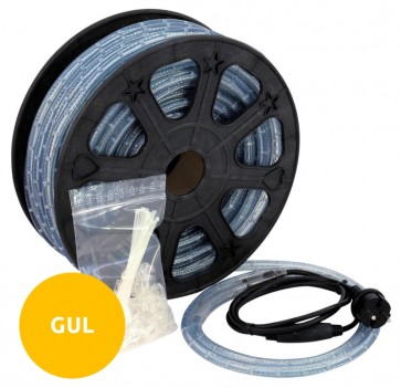 LED lysslange 13mm gul, rulle med 44 meter