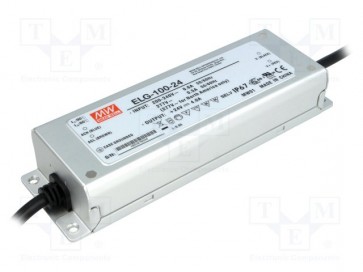 MW strømforsyning PSU 24V DC 100W IP67 indstøbt
