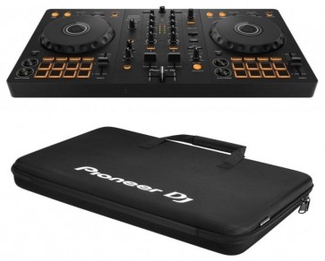 Pakke med Pioneer DJ DDJ-FLX4 og DJC-B