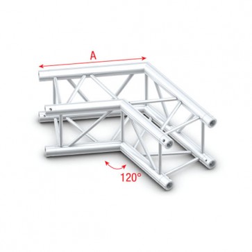 PQ30 bro firkant 30x30 cm - 120 grader hjørne