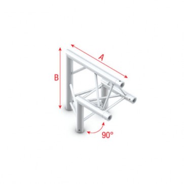 PT30 bro trekant 30x30 cm - 90° hjørne "op"