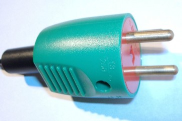Dansk 230V hanstik med jord til  kabel - slagfast
