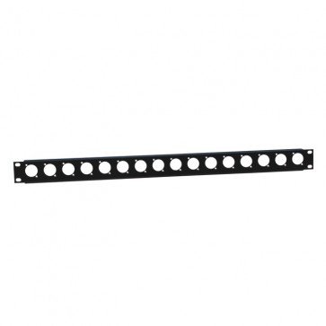 19" stikpanel  1U med 16 huller