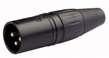 XLR 3 polet kabelstik han sort