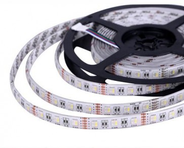 LED bånd RGBW 60 4-i-1 LEDs 19,2W/m 3000K 24V IP62 5m rulle